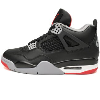 Nike Air Jordan 4 AJ4 Black Men's Lace-up Basketball Sneakers Athletic Shoes