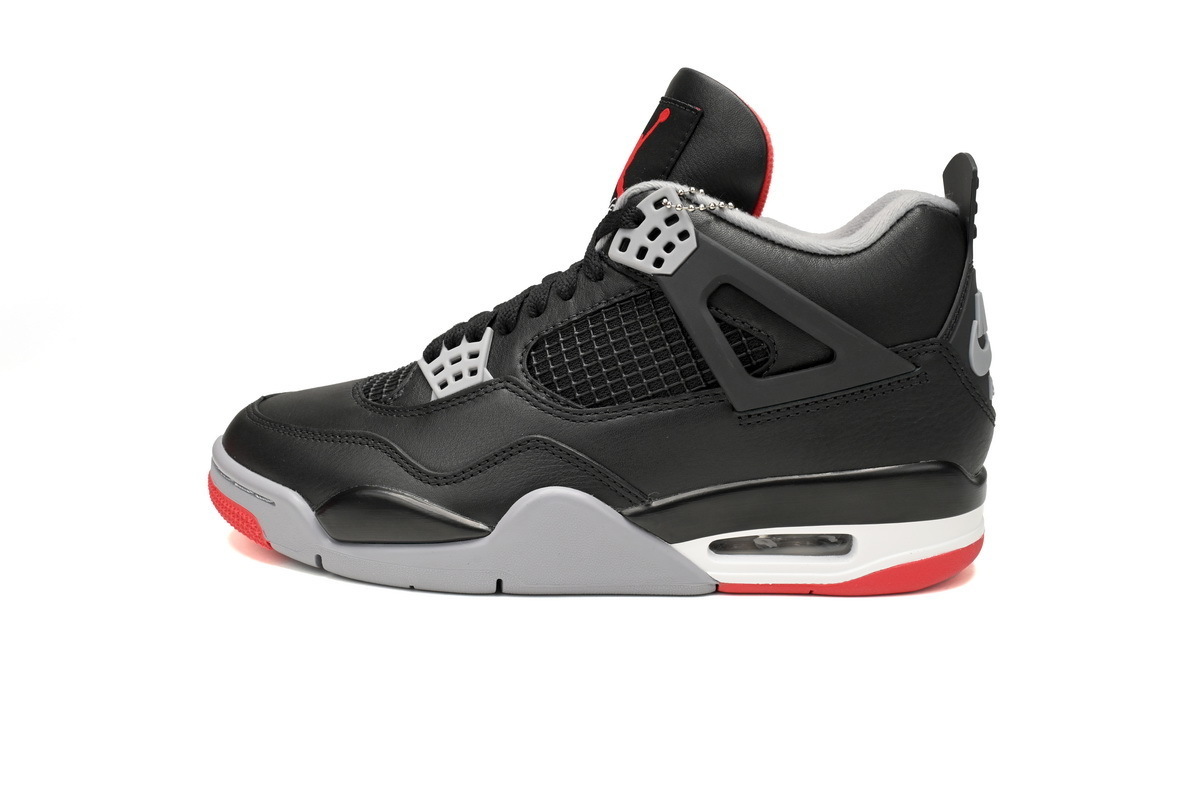 Nike Air Jordan 4 AJ4 Black Men's Lace-up Basketball Sneakers Athletic Shoes