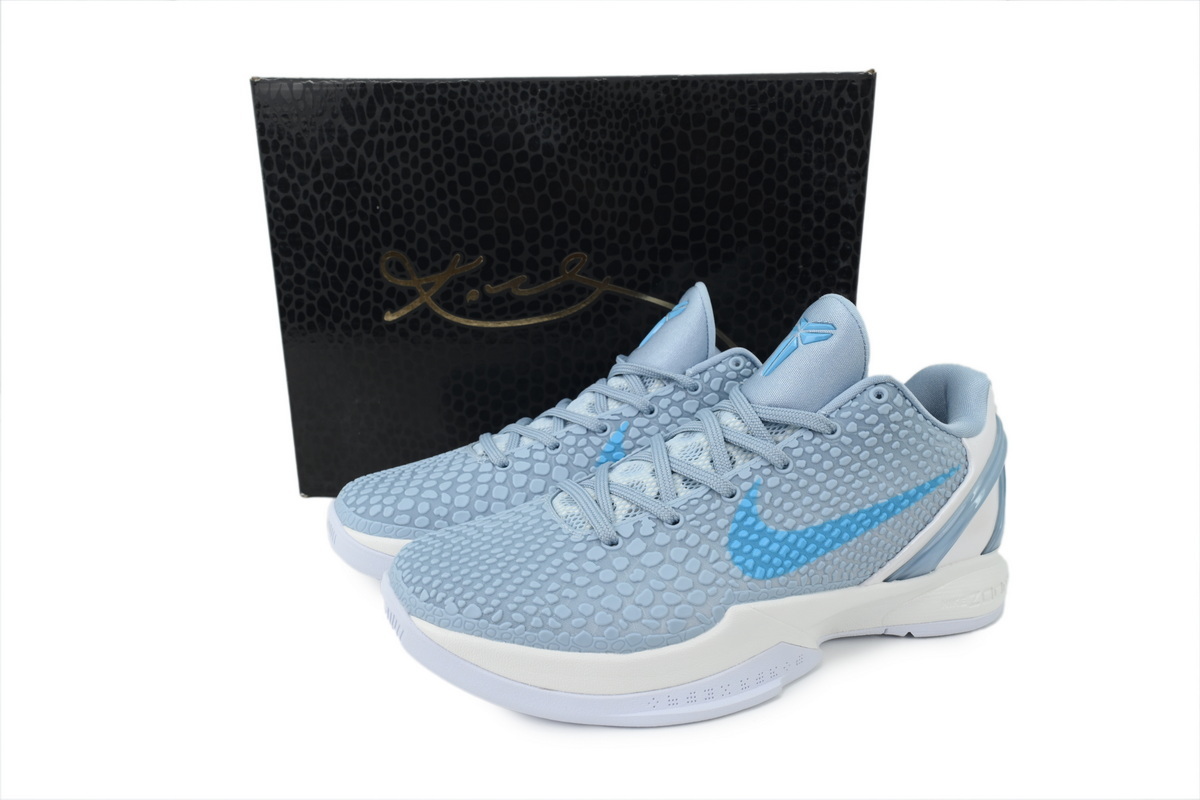 Nike Kobe 6 Men's Low Top Lace-Up Basketball Sneaker Athletic Shoes Protro "Caitlin Clark Light Armory Blue" - Image 8