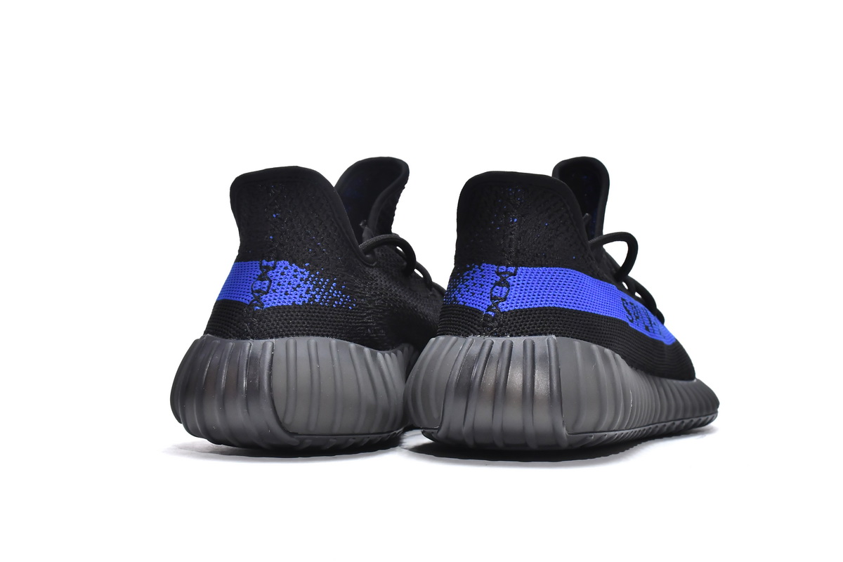 adidas Yeezy Boost 350 V2 Black/Blue Men's Low Top Lace-Up Sneakers Athletic Basketball US Size New - Image 10