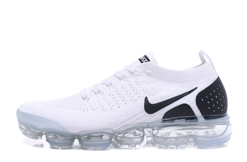 Nike Air VaporMax Flyknit 2 White/Black with Black Swoosh – Clean Upper, Sneakers Athletic VaporMax Cushion & Versatile Style - Image 2