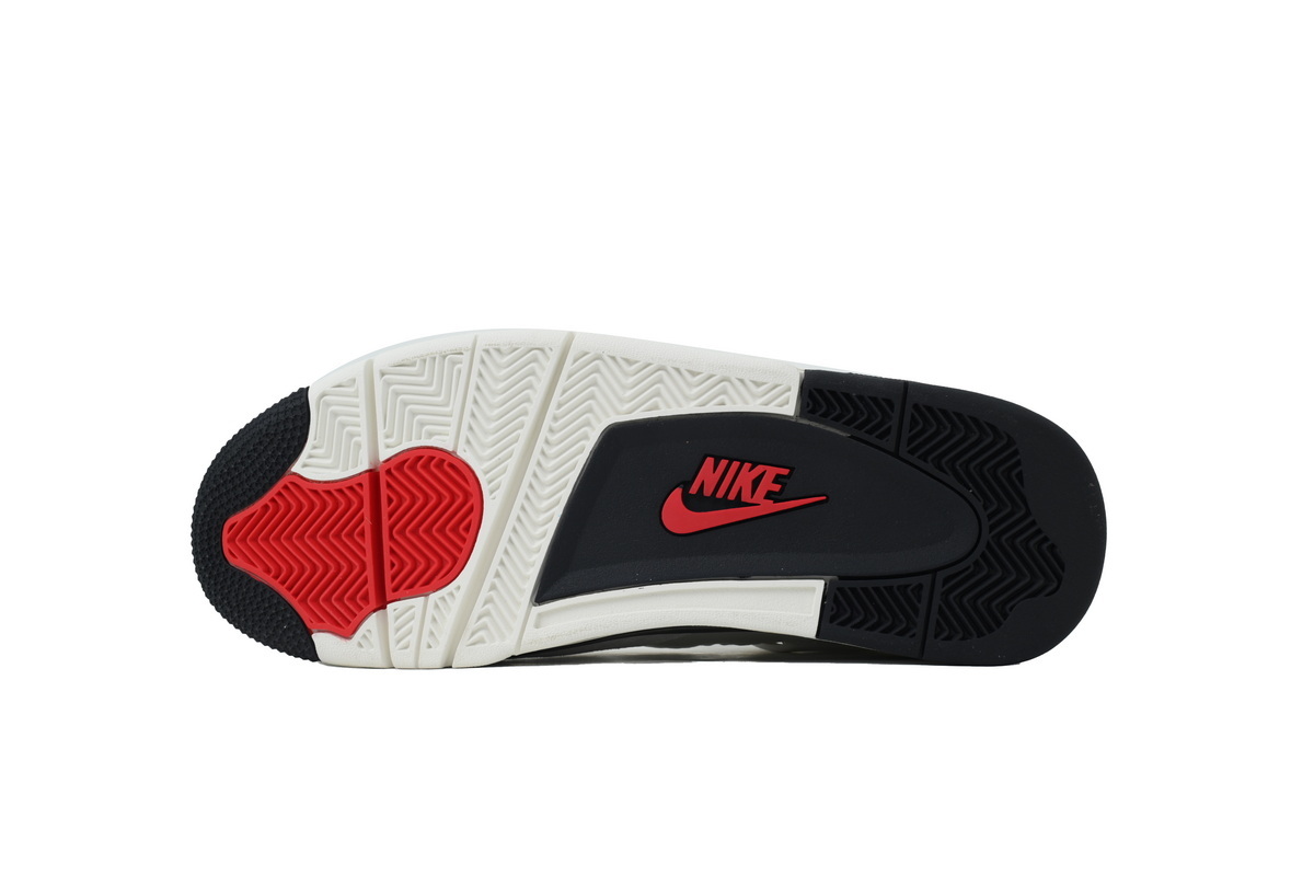 Nike Air Jordan 4 AJ4 White Black Red Men's Lace-up Basketball Sneakers Athletic Shoes - Image 4