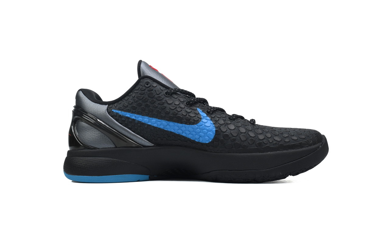Nike Kobe 6 Men's Low Top Lace-Up Basketball Sneaker Athletic Shoes Protro "Dark Knight" - Image 2
