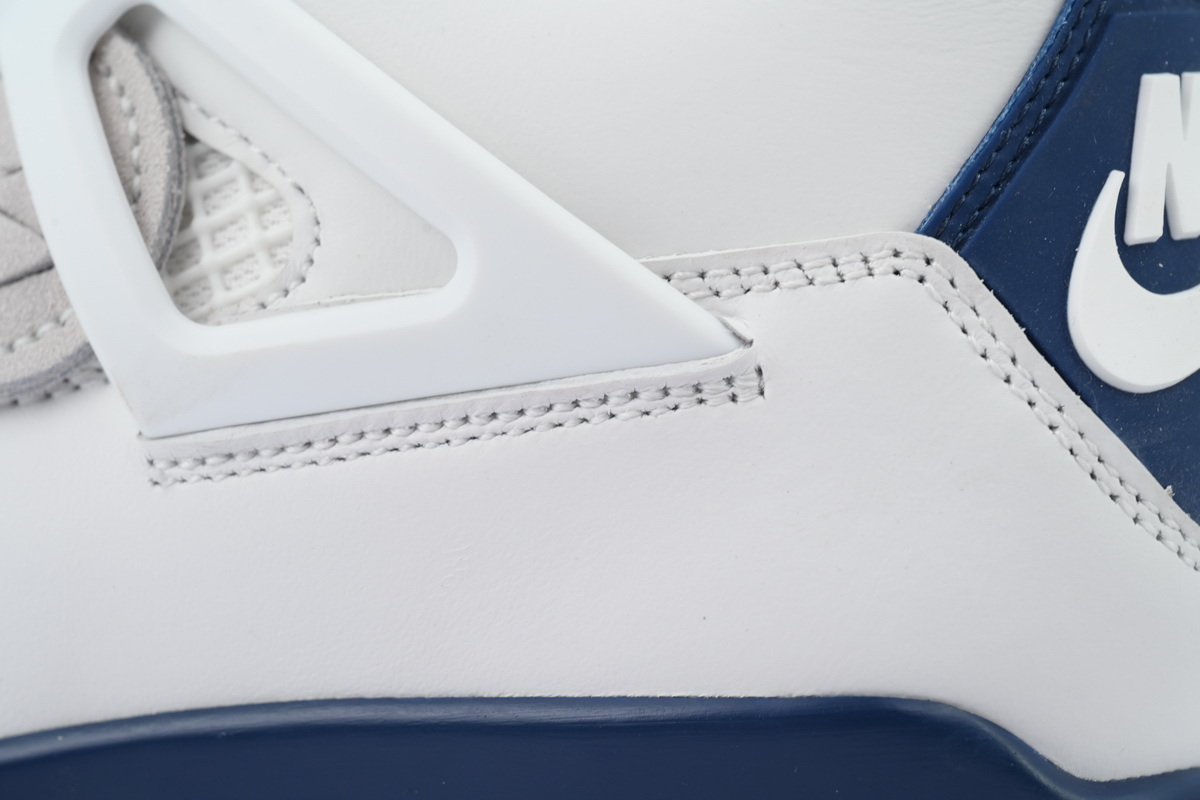 Nike Air Jordan 4 AJ4 Navy Blue Men's Lace-up Basketball Sneakers Athletic Shoes - Image 3