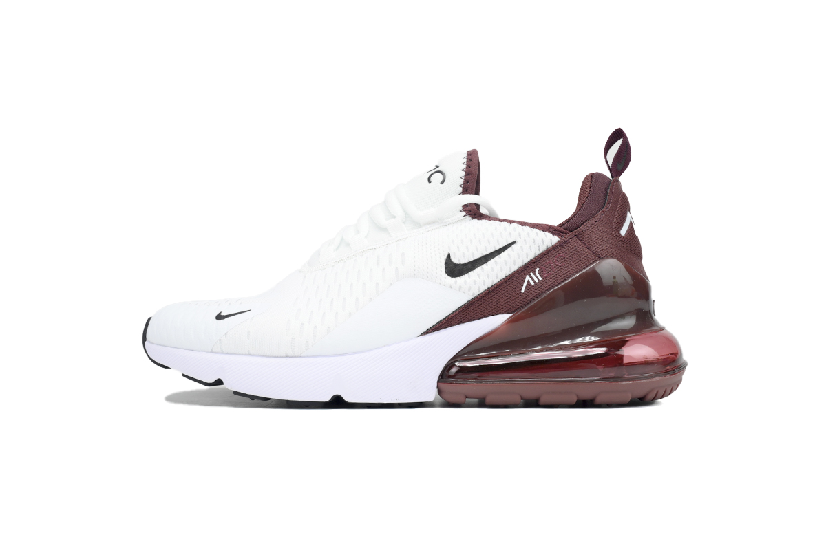 Nike Air Max 270 White Night Maroon Men‘s Sneakers Athletic Running Shoes