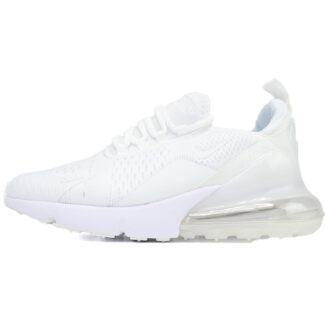 Nike Air Max 270 Triple White – Clean Look, Breathable Mesh & 270 Air Unit Sneakers Athletic