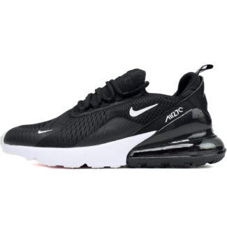 Nike Air Max 270 Black Sneakers Athletic Shoes Solar Red White