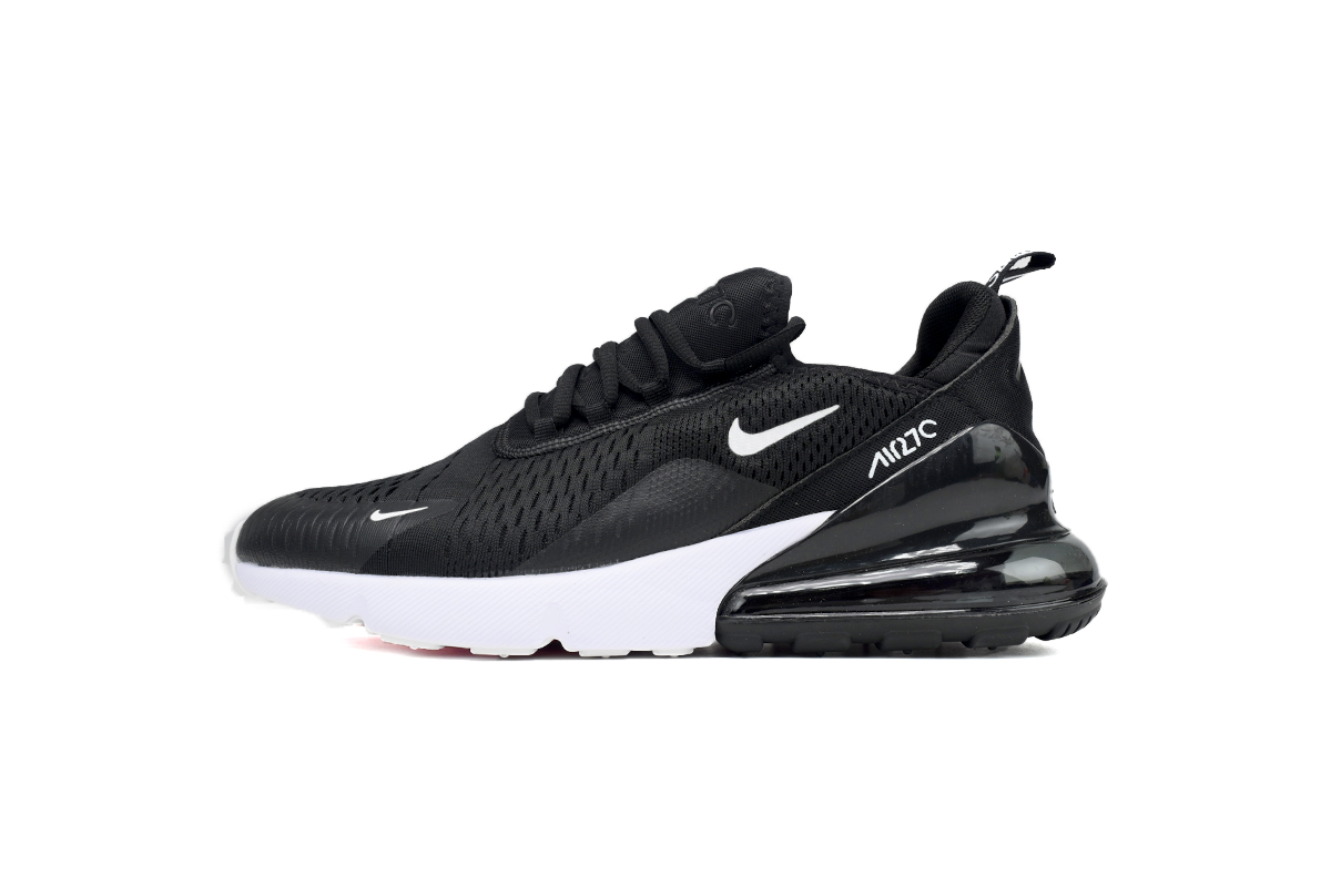Nike Air Max 270 Black Sneakers Athletic Shoes Solar Red White