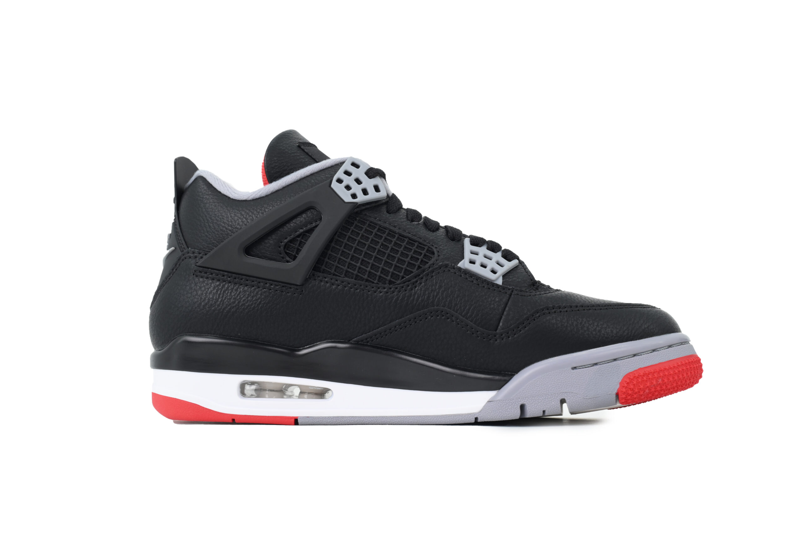 Nike Air Jordan 4 AJ4 Black Men's Lace-up Basketball Sneakers Athletic Shoes - Image 2