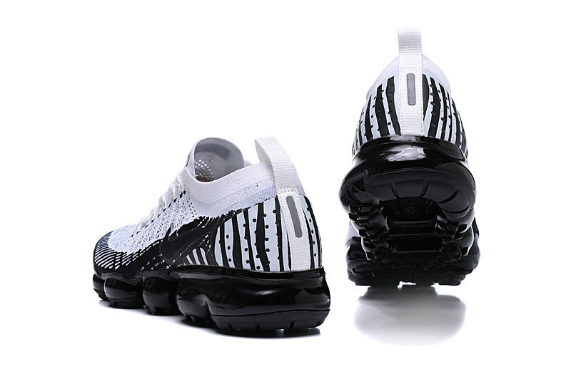 Nike Air VaporMax Flyknit 2 Zebra Pattern with Black Swoosh – Unique Print, Sneakers Athletic VaporMax Air Sole & Flexible Fit - Image 7