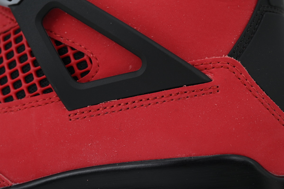Nike Air Jordan 4 AJ4 Black Red Men's Lace-up Basketball Sneakers Athletic Shoes - Image 3
