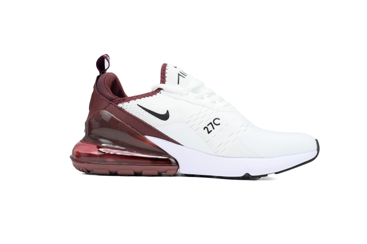 Nike Air Max 270 White Night Maroon Men‘s Sneakers Athletic Running Shoes - Image 2