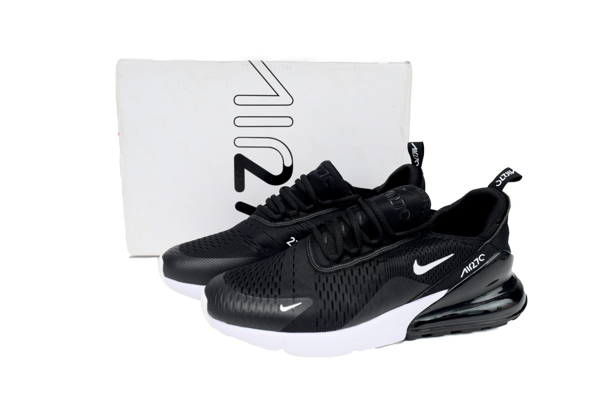 Nike Air Max 270 Black Sneakers Athletic Shoes Solar Red White - Image 6
