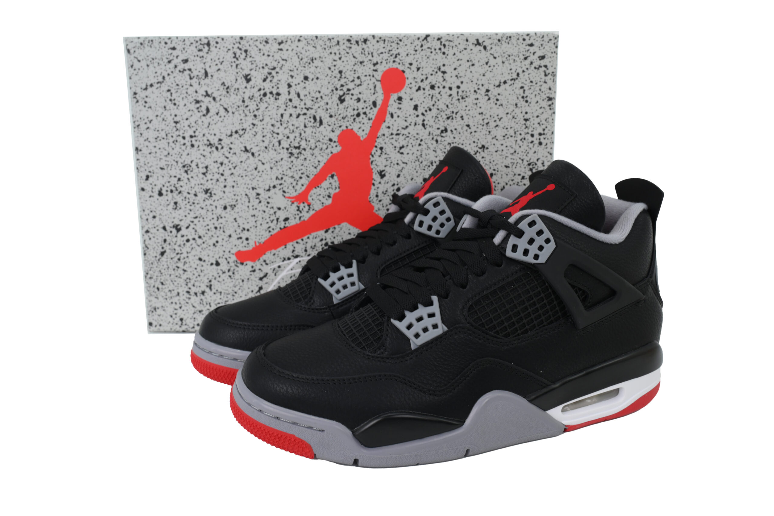 Nike Air Jordan 4 AJ4 Black Men's Lace-up Basketball Sneakers Athletic Shoes - Image 6