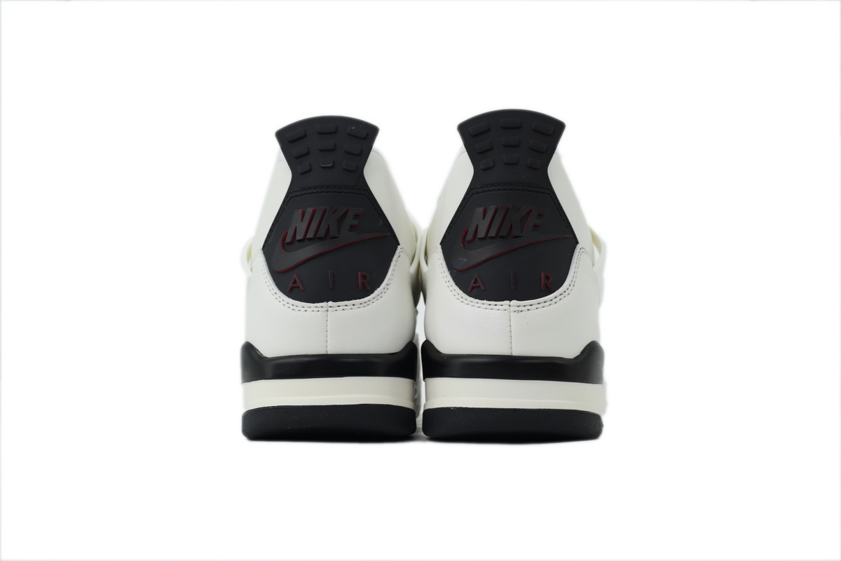 Nike Air Jordan 4 AJ4 White Black Red Men's Lace-up Basketball Sneakers Athletic Shoes - Image 3