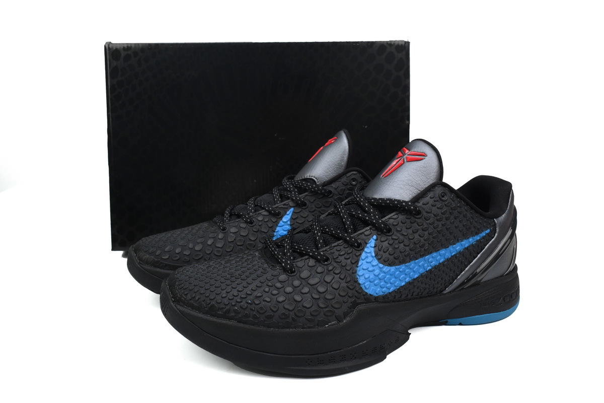 Nike Kobe 6 Men's Low Top Lace-Up Basketball Sneaker Athletic Shoes Protro "Dark Knight" - Image 8