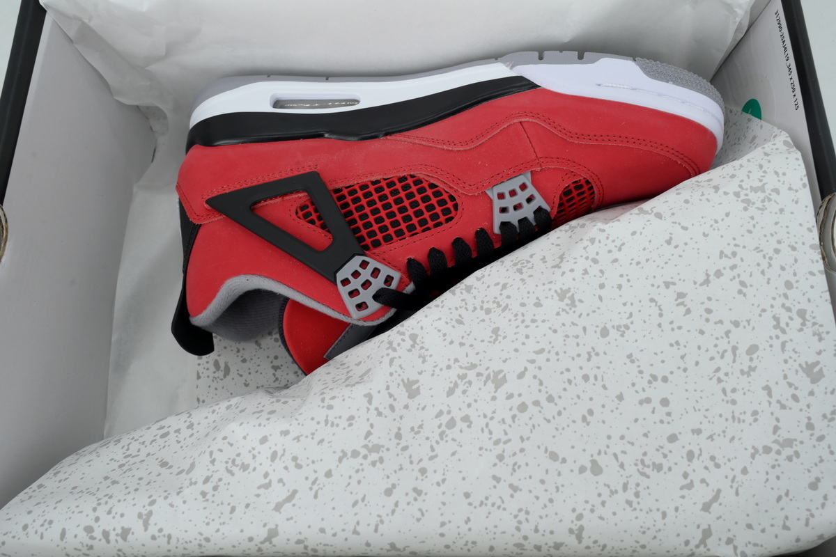 Nike Air Jordan 4 AJ4 Black Red Men's Lace-up Basketball Sneakers Athletic Shoes - Image 4