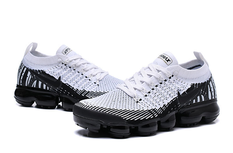 Nike Air VaporMax Flyknit 2 Zebra Pattern with Black Swoosh – Unique Print, Sneakers Athletic VaporMax Air Sole & Flexible Fit - Image 5