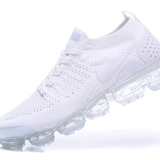 Nike Air VaporMax Flyknit 2 Triple White with White Swoosh – Crisp, Sneakers Athletic Clean & Max Air Cushioning