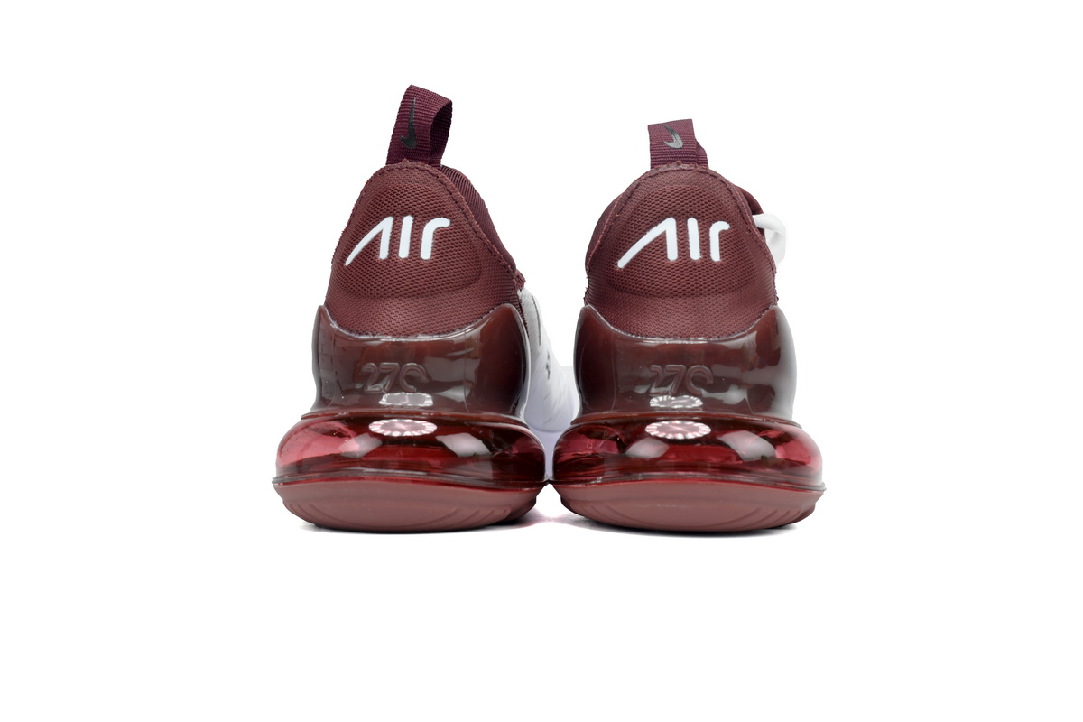Nike Air Max 270 White Night Maroon Men‘s Sneakers Athletic Running Shoes - Image 4