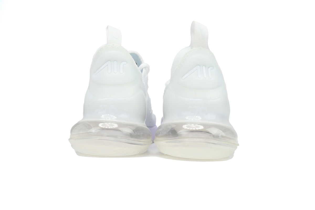 Nike Air Max 270 Triple White – Clean Look, Breathable Mesh & 270 Air Unit Sneakers Athletic - Image 2