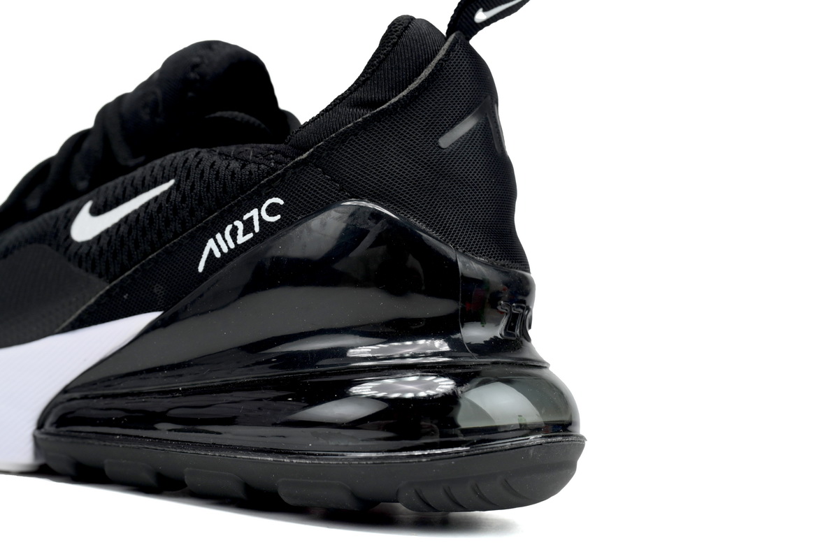 Nike Air Max 270 Black Sneakers Athletic Shoes Solar Red White - Image 2