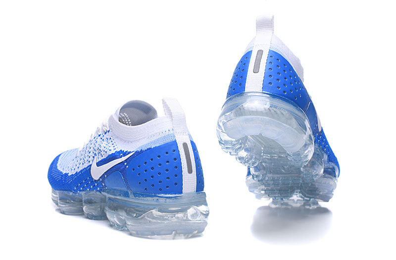 Nike Air VaporMax Flyknit 2 White/Blue with White Swoosh – Fresh Colorway,Sneakers Athletic Air VaporMax Sole & Knit Comfort - Image 7