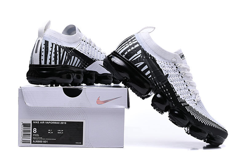 Nike Air VaporMax Flyknit 2 Zebra Pattern with Black Swoosh – Unique Print, Sneakers Athletic VaporMax Air Sole & Flexible Fit - Image 8