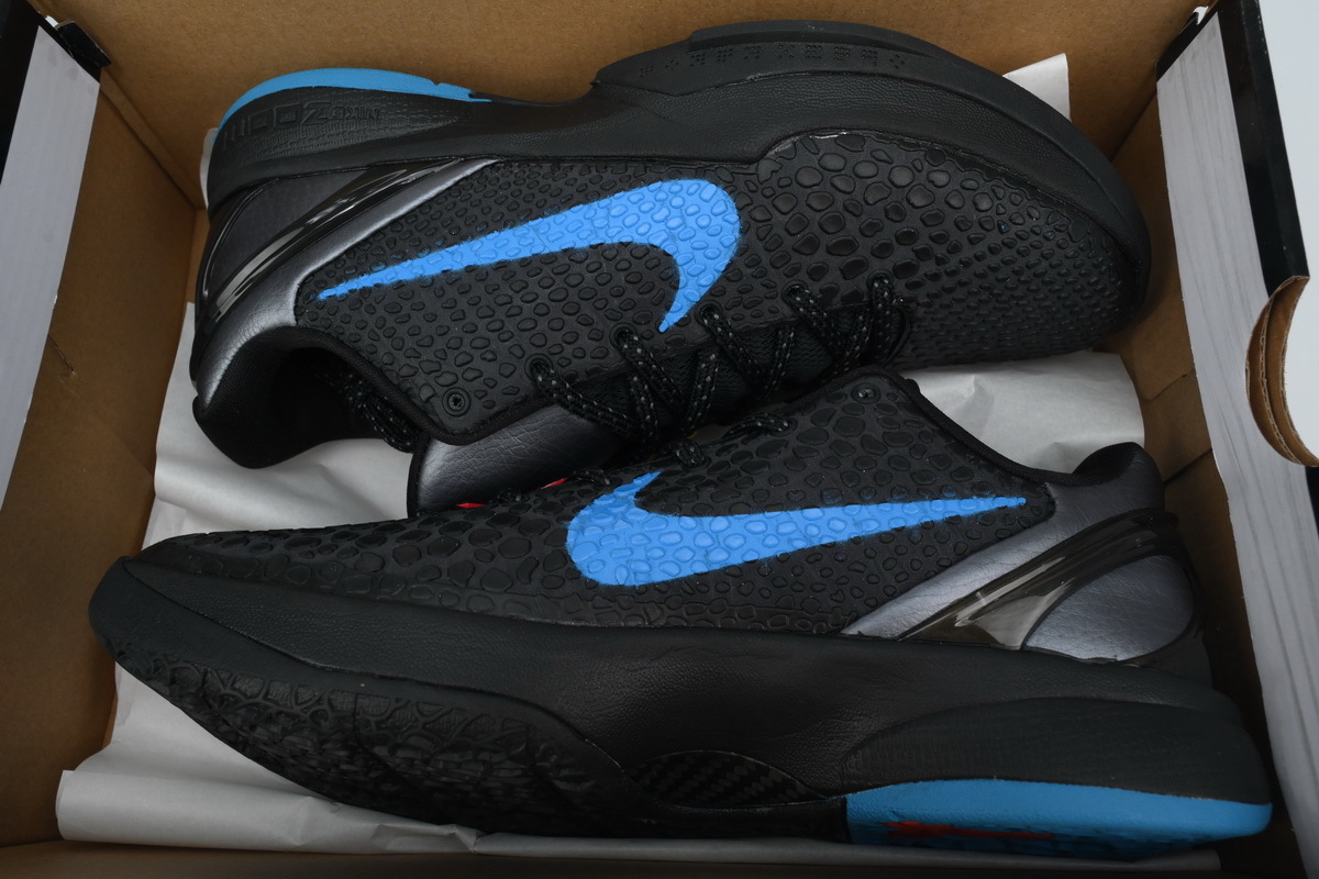 Nike Kobe 6 Men's Low Top Lace-Up Basketball Sneaker Athletic Shoes Protro "Dark Knight" - Image 7