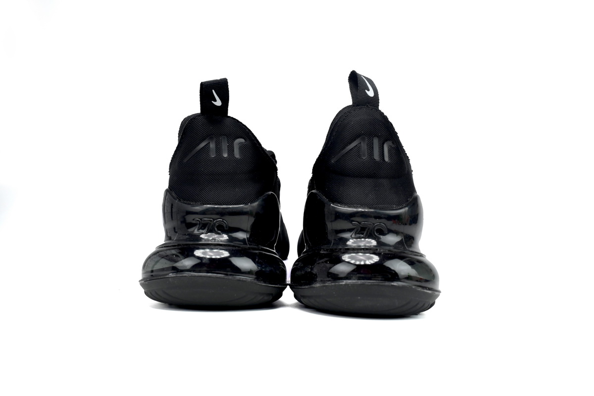 Nike Air Max 270 Black Sneakers Athletic Shoes Solar Red White - Image 3