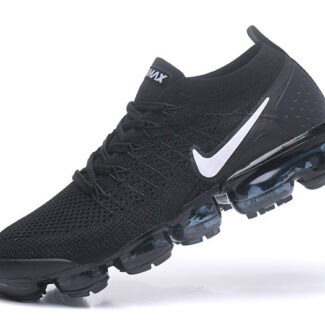 Nike Air VaporMax Flyknit 2 Black with White Swoosh – Classic Contrast, Sneakers Athletic VaporMax Air Unit & Everyday Performance