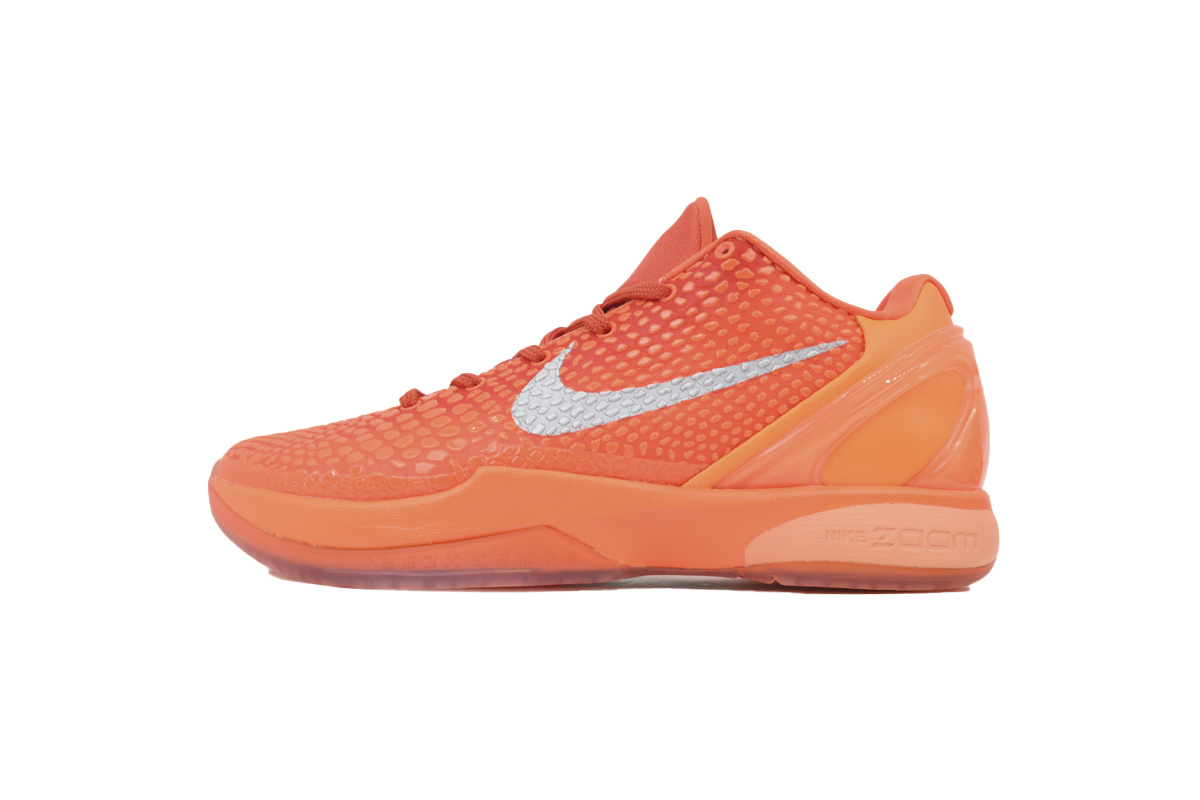 Nike Kobe 6 Men's Low Top Lace-Up Basketball Sneaker Athletic Shoes Protro "Total Orange"
