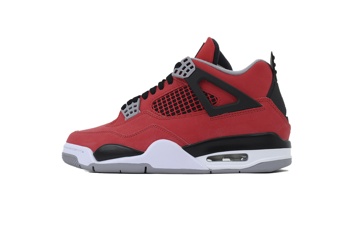 Nike Air Jordan 4 AJ4 Black Red Men's Lace-up Basketball Sneakers Athletic Shoes