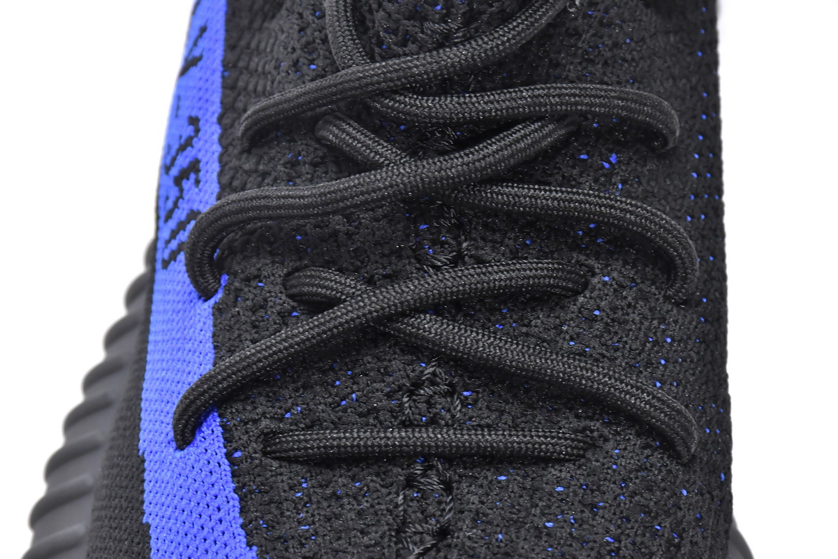 adidas Yeezy Boost 350 V2 Black/Blue Men's Low Top Lace-Up Sneakers Athletic Basketball US Size New - Image 8