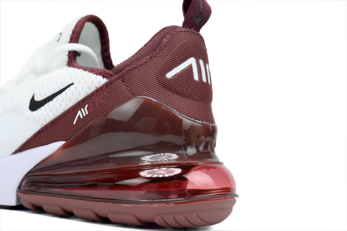 Nike Air Max 270 White Night Maroon Men‘s Sneakers Athletic Running Shoes - Image 3
