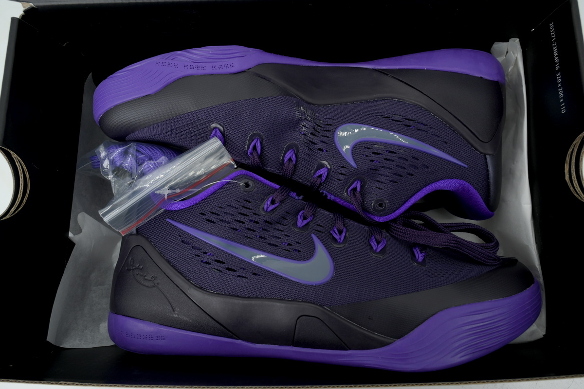 Nike Kobe 9 EM Low Protro TB 'Purple Dynasty' Men's Low Top Lace-Up Basketball Sneaker Athletic Shoes - Image 6