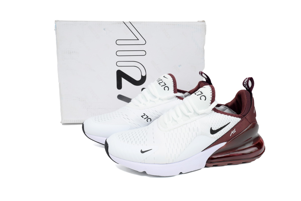 Nike Air Max 270 White Night Maroon Men‘s Sneakers Athletic Running Shoes - Image 7
