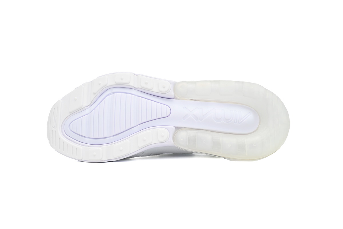 Nike Air Max 270 Triple White – Clean Look, Breathable Mesh & 270 Air Unit Sneakers Athletic - Image 4