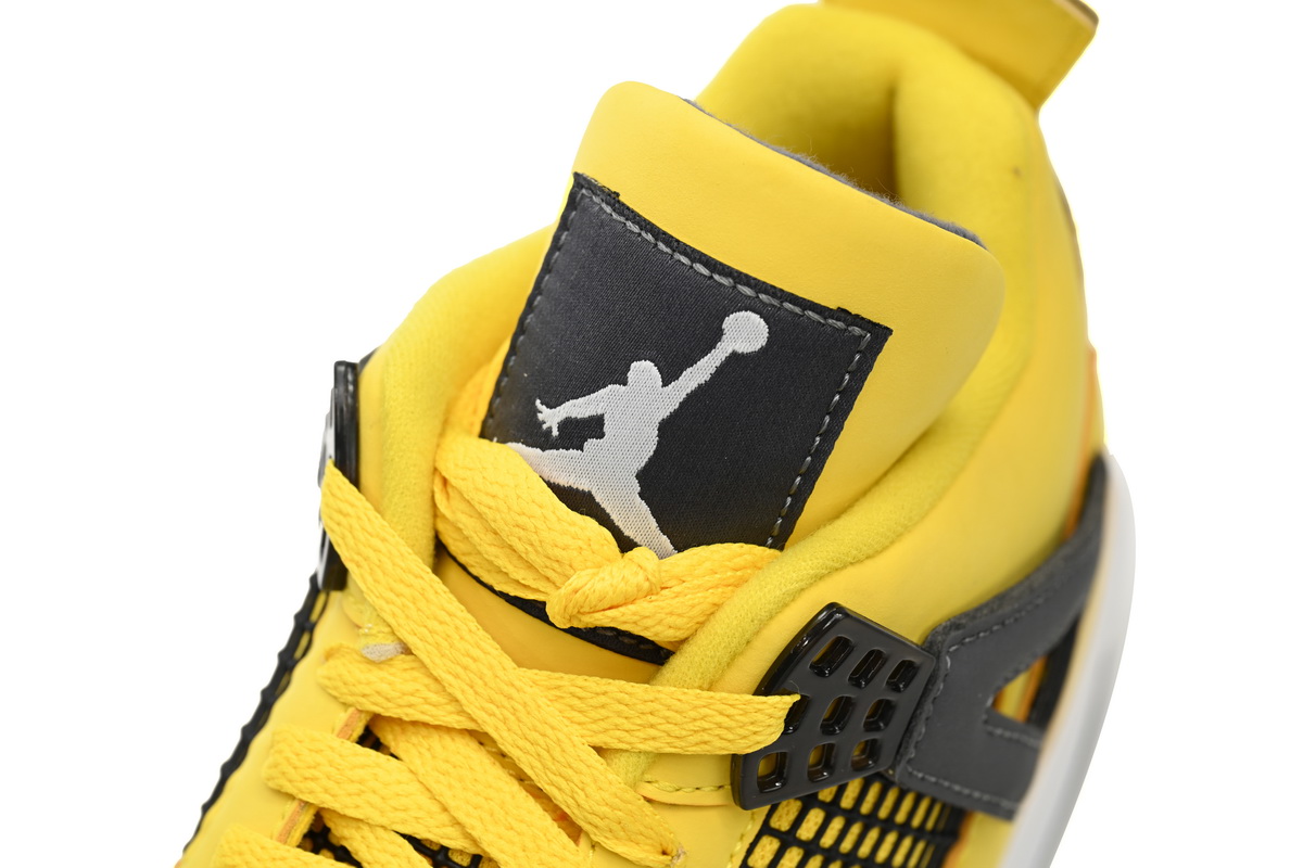 Nike Air Jordan 4 AJ4 Retro Lightning Tour Yellow/Black Men's Lace-up Basketball Sneakers Athletic Shoes - Image 4