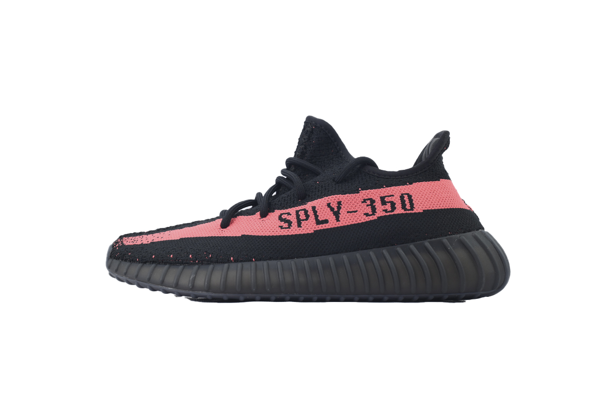 adidas Yeezy Boost 350 V2 Black/Pink Men's Low Top Lace-Up Sneakers Athletic Basketball US Size New