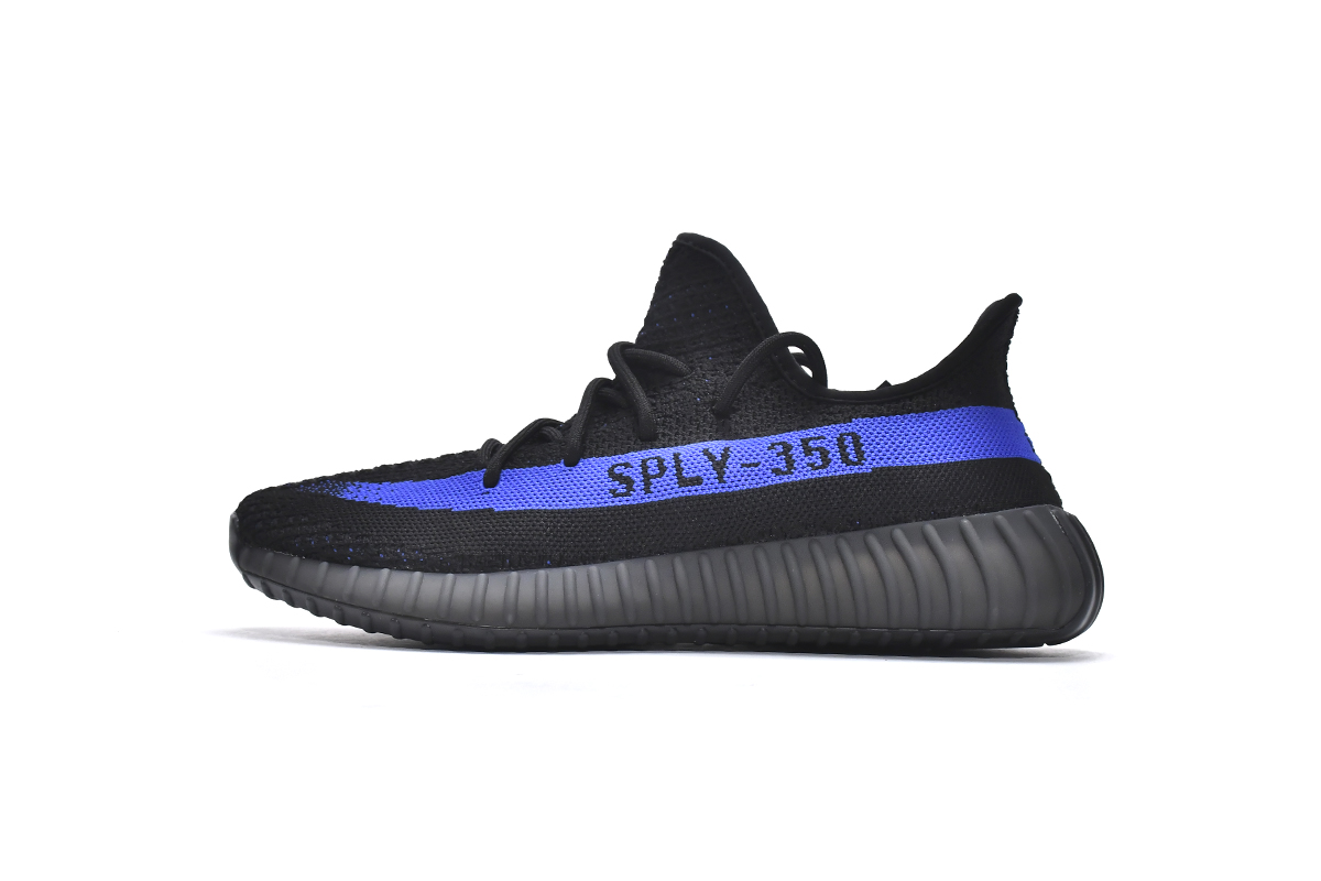 adidas Yeezy Boost 350 V2 Black/Blue Men's Low Top Lace-Up Sneakers Athletic Basketball US Size New