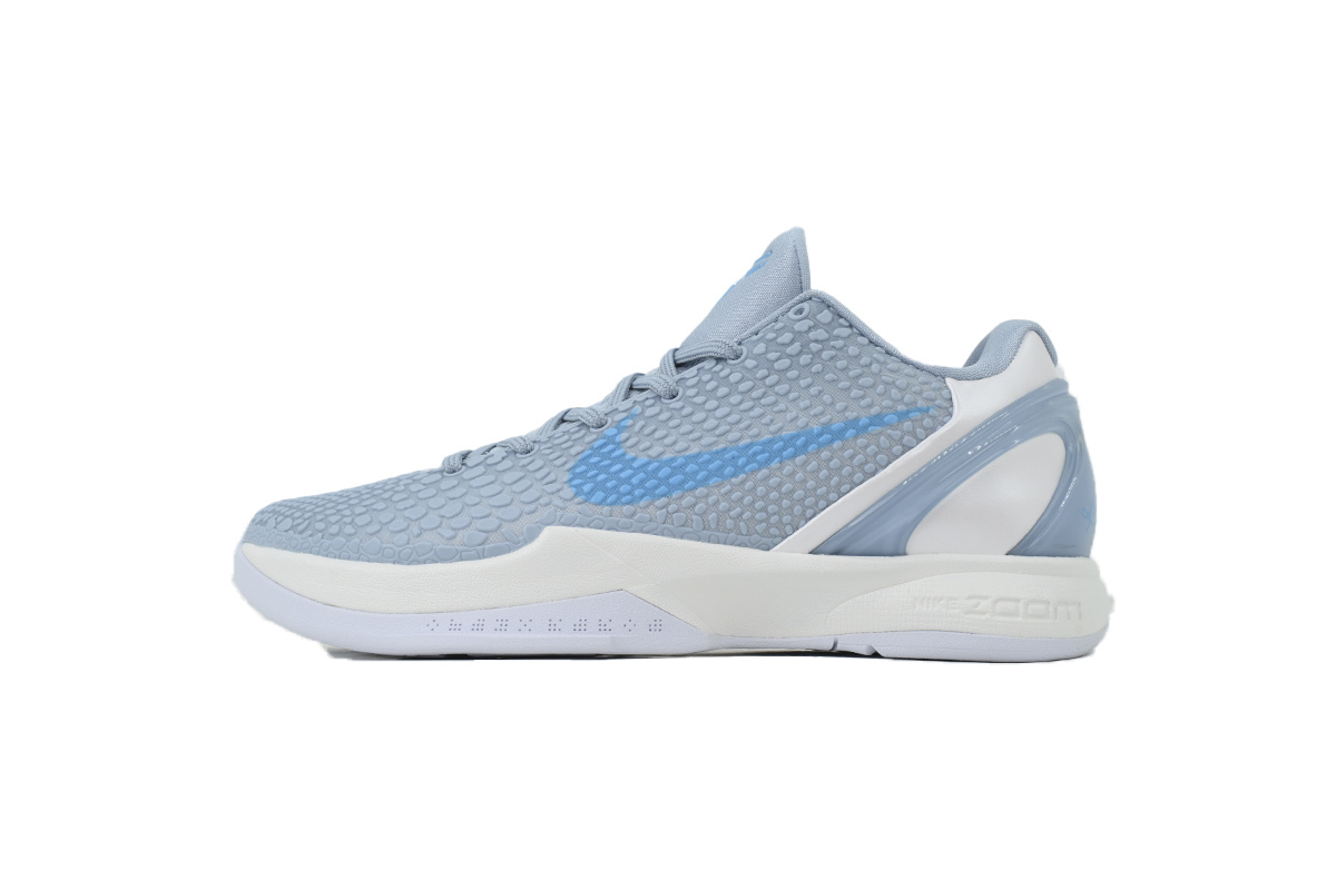 Nike Kobe 6 Men's Low Top Lace-Up Basketball Sneaker Athletic Shoes Protro "Caitlin Clark Light Armory Blue"