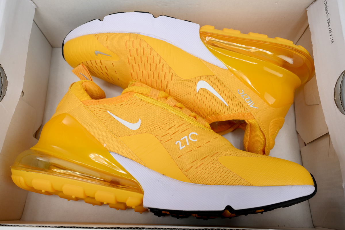 Nike Air Max 270 Yellow Sneakers Athletic Men's Shoes - Image 5