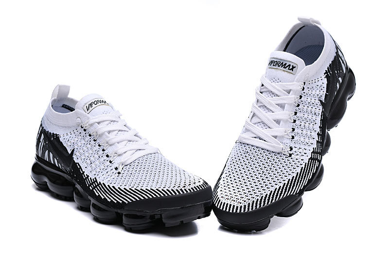 Nike Air VaporMax Flyknit 2 Zebra Pattern with Black Swoosh – Unique Print, Sneakers Athletic VaporMax Air Sole & Flexible Fit - Image 6