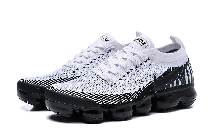 Nike Air VaporMax Flyknit 2 Zebra Pattern with Black Swoosh – Unique Print, Sneakers Athletic VaporMax Air Sole & Flexible Fit - Image 4