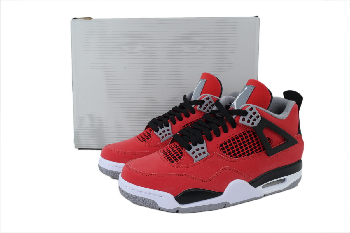 Nike Air Jordan 4 AJ4 Black Red Men's Lace-up Basketball Sneakers Athletic Shoes - Image 8