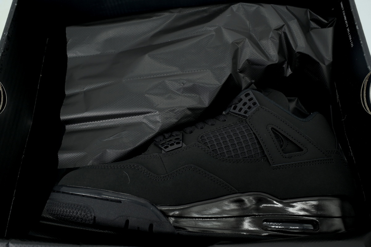 Nike Air Jordan 4 stkn-63 Black Cat(2025) Men's Lace-up Basketball ShoesAthletic Shoes - Image 4