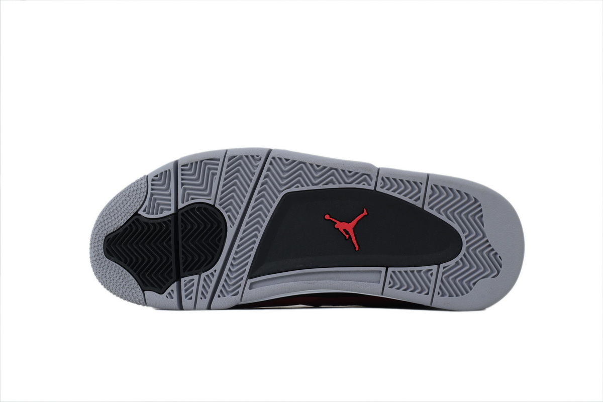 Nike Air Jordan 4 AJ4 Black Red Men's Lace-up Basketball Sneakers Athletic Shoes - Image 5