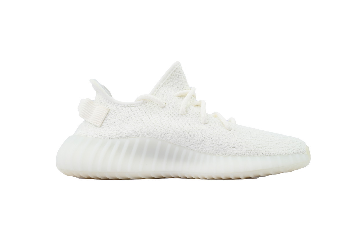 adidas Yeezy Boost 350 V2 Cream White - Triple White (CP9366) Men's Low Top Lace-Up Sneakers Athletic Basketball US Size New - Image 2