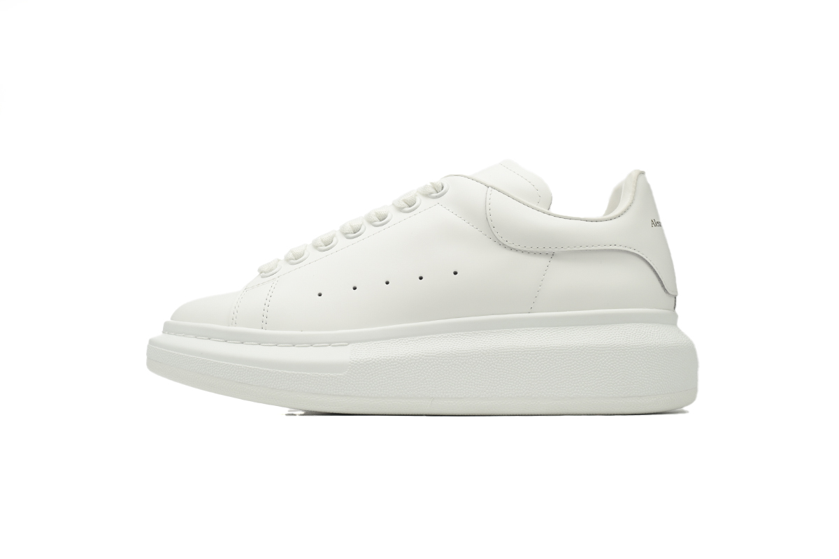Alexander McQueen Oversized white Gold Men's Athletic Casual Sneakers Shoes